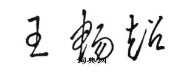 骆恒光王畅超草书个性签名怎么写