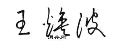 骆恒光王焕波草书个性签名怎么写