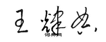 骆恒光王辉典草书个性签名怎么写
