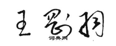 骆恒光王刚羽草书个性签名怎么写