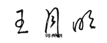 骆恒光王月明草书个性签名怎么写