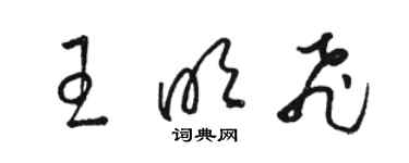 骆恒光王明飞草书个性签名怎么写