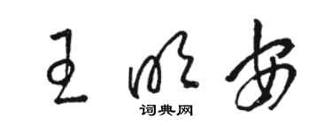 骆恒光王明安草书个性签名怎么写