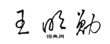 骆恒光王明勋草书个性签名怎么写
