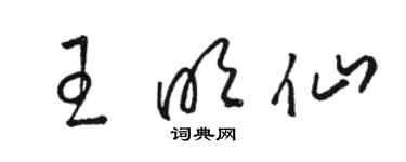 骆恒光王明仙草书个性签名怎么写