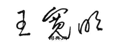 骆恒光王宽明草书个性签名怎么写