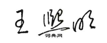 骆恒光王熙明草书个性签名怎么写