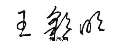 骆恒光王彩明草书个性签名怎么写