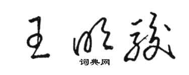 骆恒光王明骏草书个性签名怎么写
