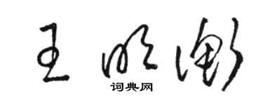 骆恒光王明衡草书个性签名怎么写