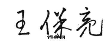 骆恒光王保亮草书个性签名怎么写