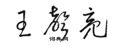骆恒光王声亮草书个性签名怎么写