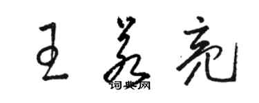 骆恒光王若亮草书个性签名怎么写