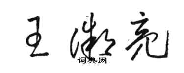 骆恒光王微亮草书个性签名怎么写