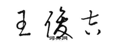 骆恒光王俊吉草书个性签名怎么写