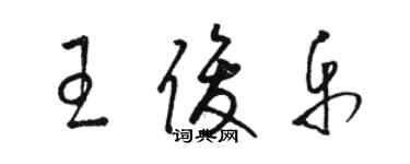 骆恒光王俊乐草书个性签名怎么写