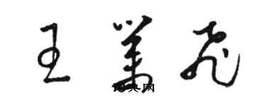 骆恒光王业飞草书个性签名怎么写