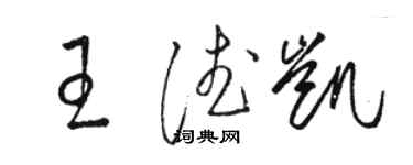 骆恒光王德凯草书个性签名怎么写