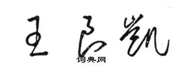 骆恒光王良凯草书个性签名怎么写