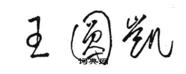 骆恒光王圆凯草书个性签名怎么写