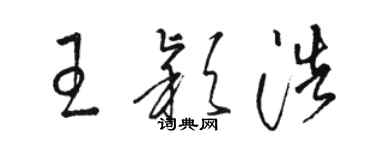 骆恒光王颖浩草书个性签名怎么写