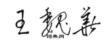骆恒光王魏华草书个性签名怎么写