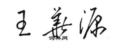 骆恒光王华源草书个性签名怎么写