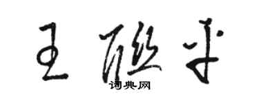 骆恒光王联平草书个性签名怎么写