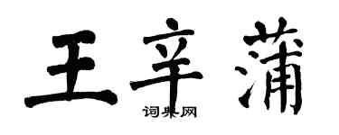 翁闿运王辛蒲楷书个性签名怎么写