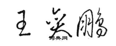 骆恒光王奕鹏草书个性签名怎么写