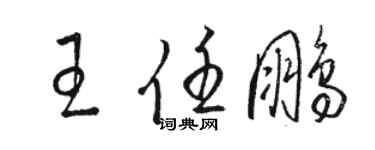 骆恒光王任鹏草书个性签名怎么写