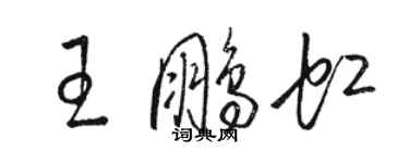 骆恒光王鹏虹草书个性签名怎么写