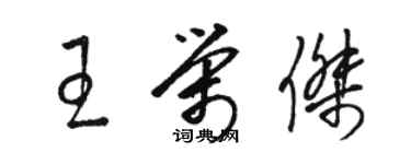 骆恒光王荣杰草书个性签名怎么写