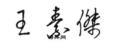 骆恒光王素杰草书个性签名怎么写