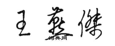 骆恒光王燕杰草书个性签名怎么写