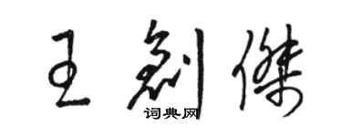 骆恒光王创杰草书个性签名怎么写