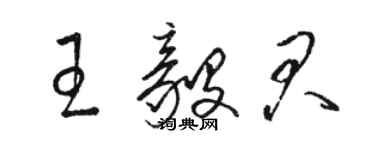 骆恒光王毅君草书个性签名怎么写