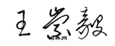 骆恒光王崇毅草书个性签名怎么写