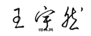 骆恒光王宇然草书个性签名怎么写