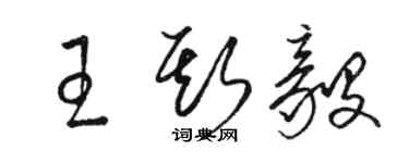 骆恒光王斯毅草书个性签名怎么写