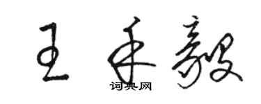 骆恒光王禾毅草书个性签名怎么写