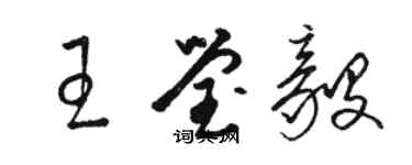 骆恒光王莹毅草书个性签名怎么写