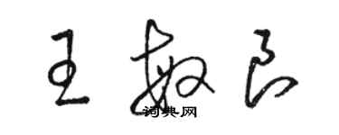 骆恒光王敏良草书个性签名怎么写