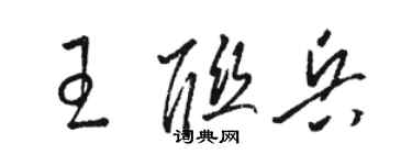 骆恒光王联兵草书个性签名怎么写