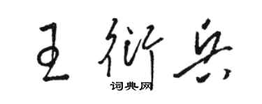骆恒光王衍兵草书个性签名怎么写