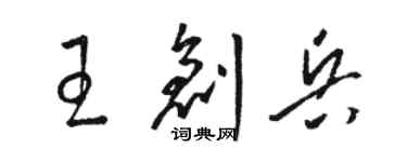 骆恒光王创兵草书个性签名怎么写