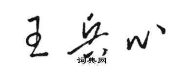 骆恒光王兵心草书个性签名怎么写
