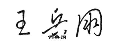 骆恒光王兵朋草书个性签名怎么写