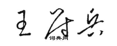 骆恒光王尉兵草书个性签名怎么写
