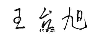 骆恒光王台旭草书个性签名怎么写